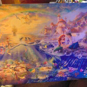 ORIGINAL THOMAS KINKADE LARGE PAINTING - THE LITTLE MERMAID - LARGE!